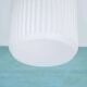 Space-age ribbed glass ceiling lamp, minimalist glass lamp.
