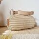 Panier ancien, besace en osier tressé - art populaire