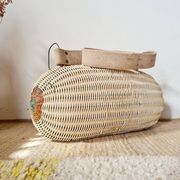 Old wicker basket bag - folk art