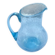 Blue bubble glass pitcher signed Biot – Provence