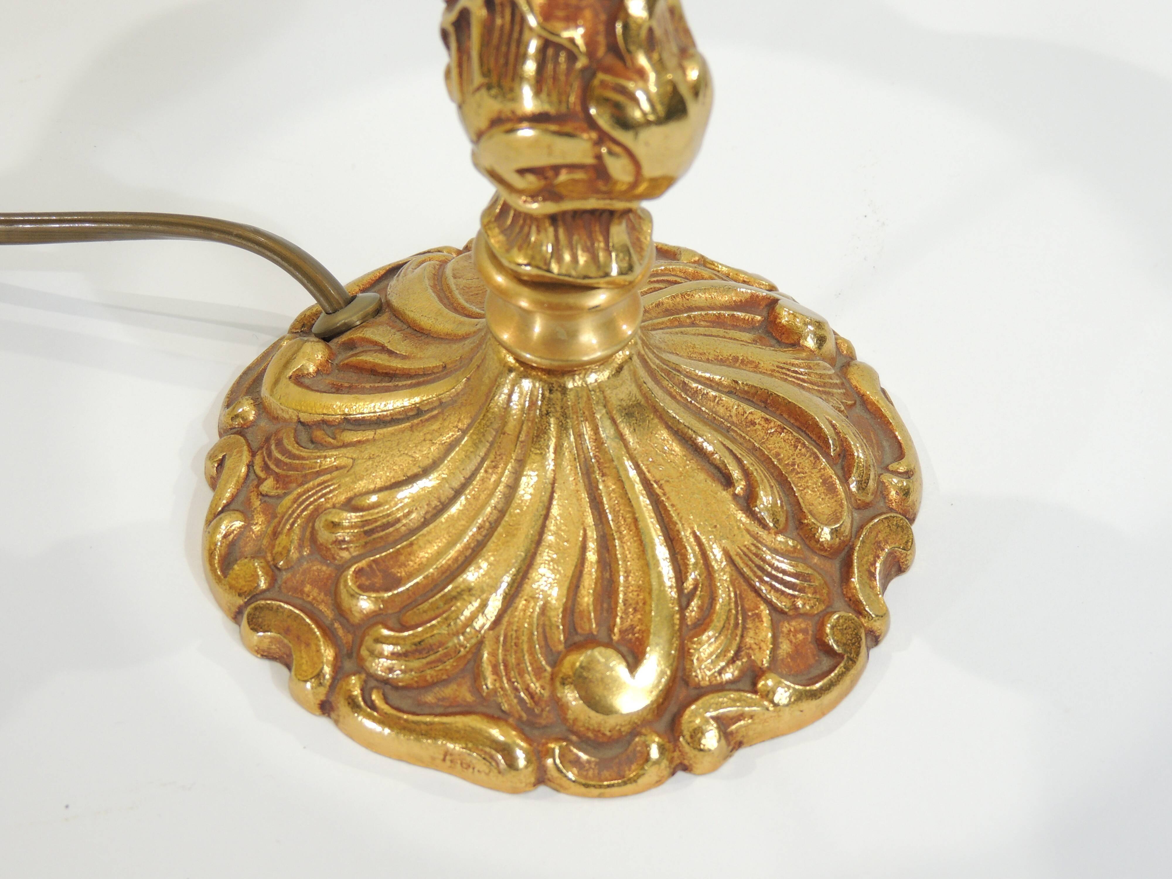 Bronze vintage table lamp