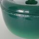 Round green enamelled cast iron casserole Nomar Staub vintage