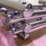 Coffee table with steel tube structure and marble top