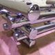 Coffee table with steel tube structure and marble top