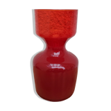 Diabolo vase in red glass