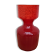 Vase diabolo en verre rouge