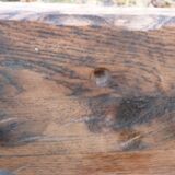 Brutalist wooden coat rack