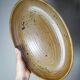 Grand plat de service ovale grès/céramique artisanal vintage Salins années 60
