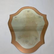 Double miroirs superposés design baroque, France 1970