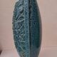 Turquoise vase signed Delmotte