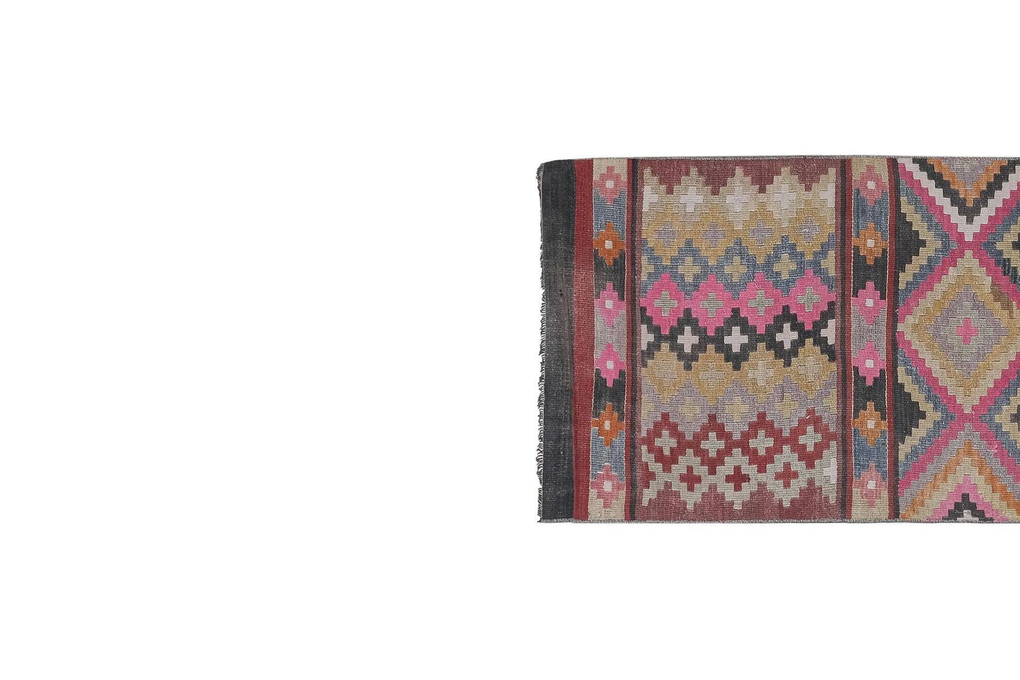 Tapis de couloir turc vintage 76x372 cm