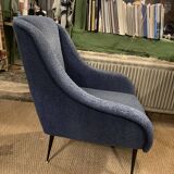 Pair of Italian armchairs 1950 design isa bergam