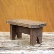 Mini wooden stool, wooden step stool, vintage footrest, plant holder