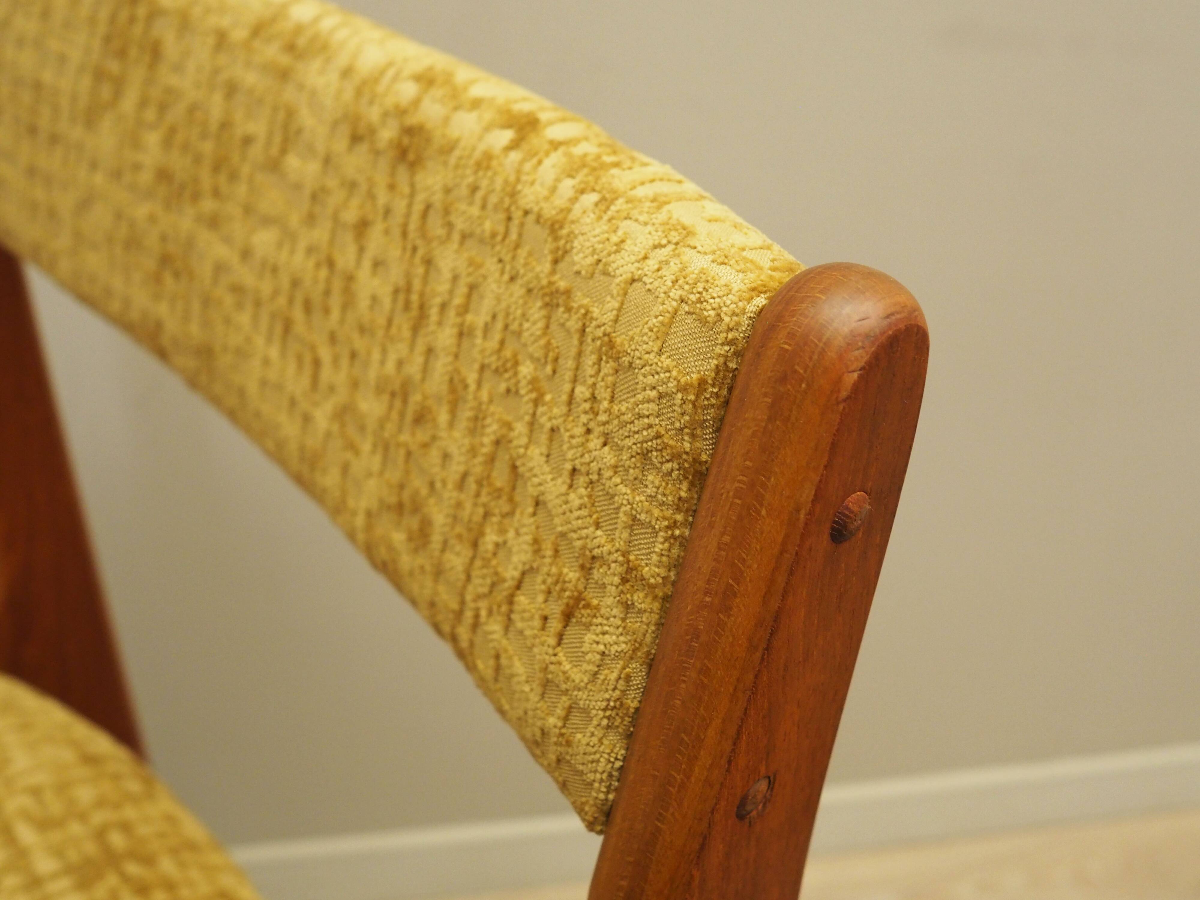 Set of six teak chairs, Danish design, 1970s, production: Denmark