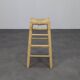 Set of 4 Barstools in Wood and Cane, 1970s