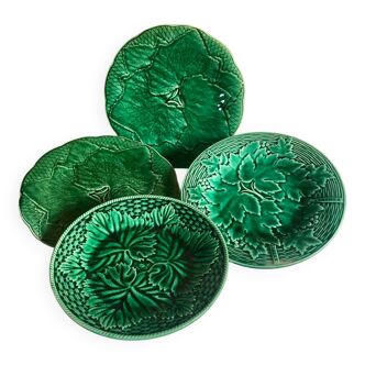 4 plates barbotine Gien