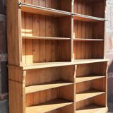 Pine bookcase (251 x 49 x height 288 cm)