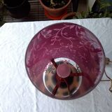 Glass paste and plexiglass bedside lamp