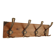 Wall-mounted coat rack in wood – 4 metal hooks – 45 cm