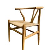 Retro rattan chair with cord