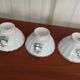Set 6 bowls cow creamer semi porcelain old