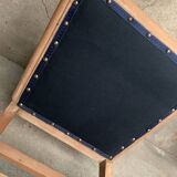Vintage wooden and navy chair