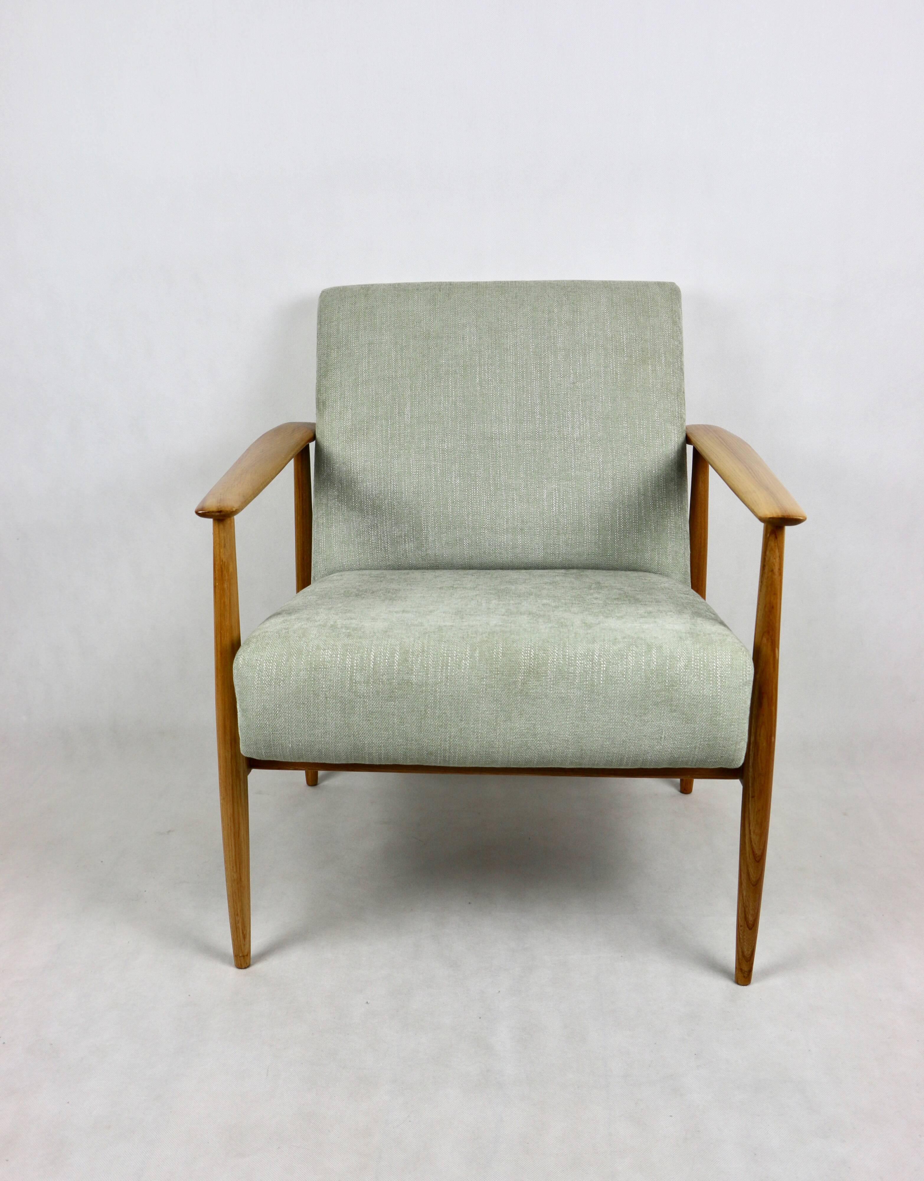 Vintage Danish Light Green Armchair, 1970s