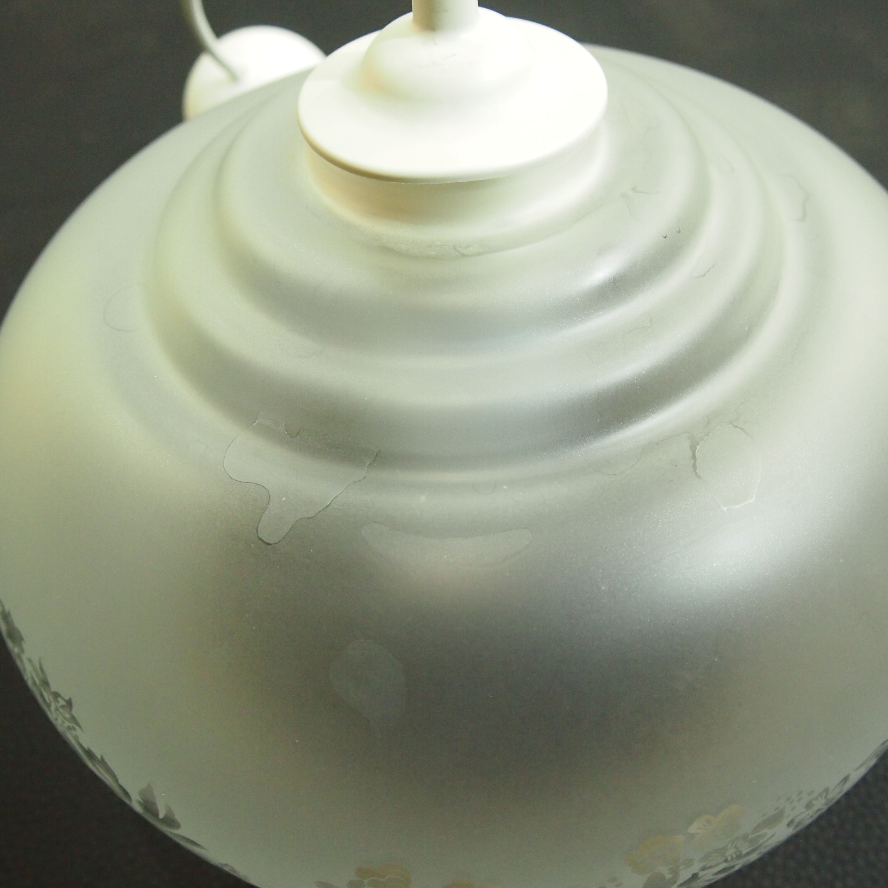 Vintage glass hanging lamp