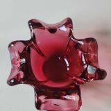 Floral/Corolla shaped pocket emptier. Murano Italy/Chambord by Fratelli Toso. In pink blown glass. Diam 18 cm