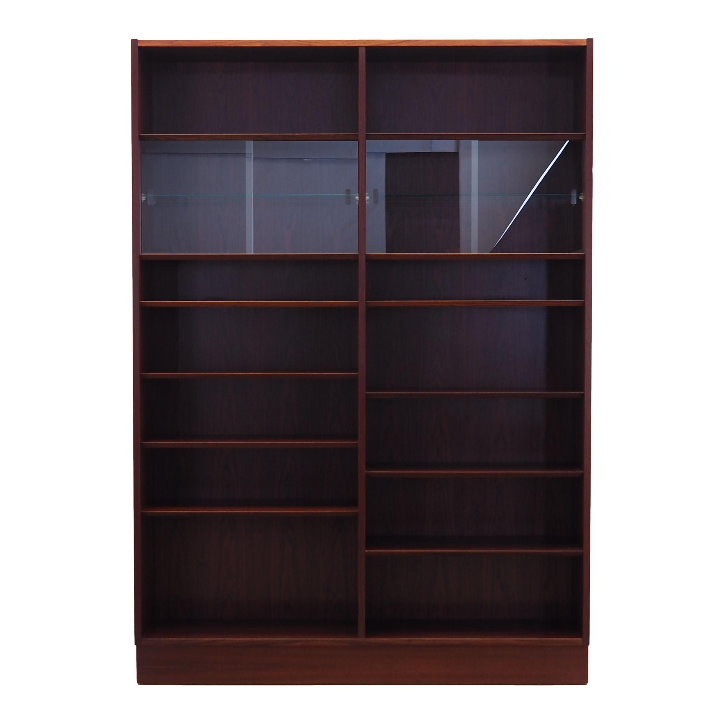 Bibliothèque en acajou, design danois, années 1970, production : Hundevad