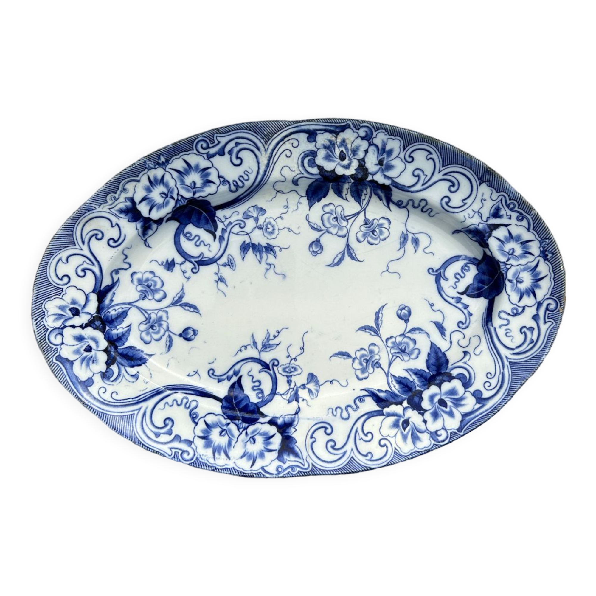 Plat ovale Flora Creil et Montereau 1880