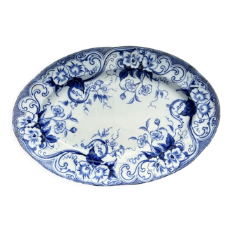 Plat ovale Flora Creil et Montereau 1880