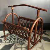 Rattan magazine holders