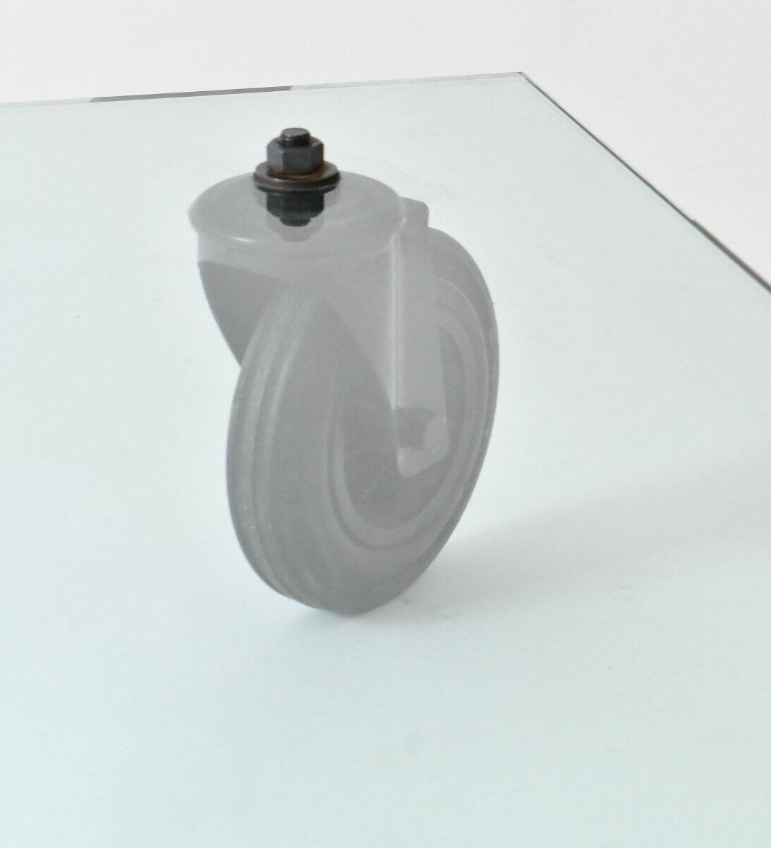 Gae AULENTI (1927-2012) Coffee table model "Table with wheels" for Fontana
