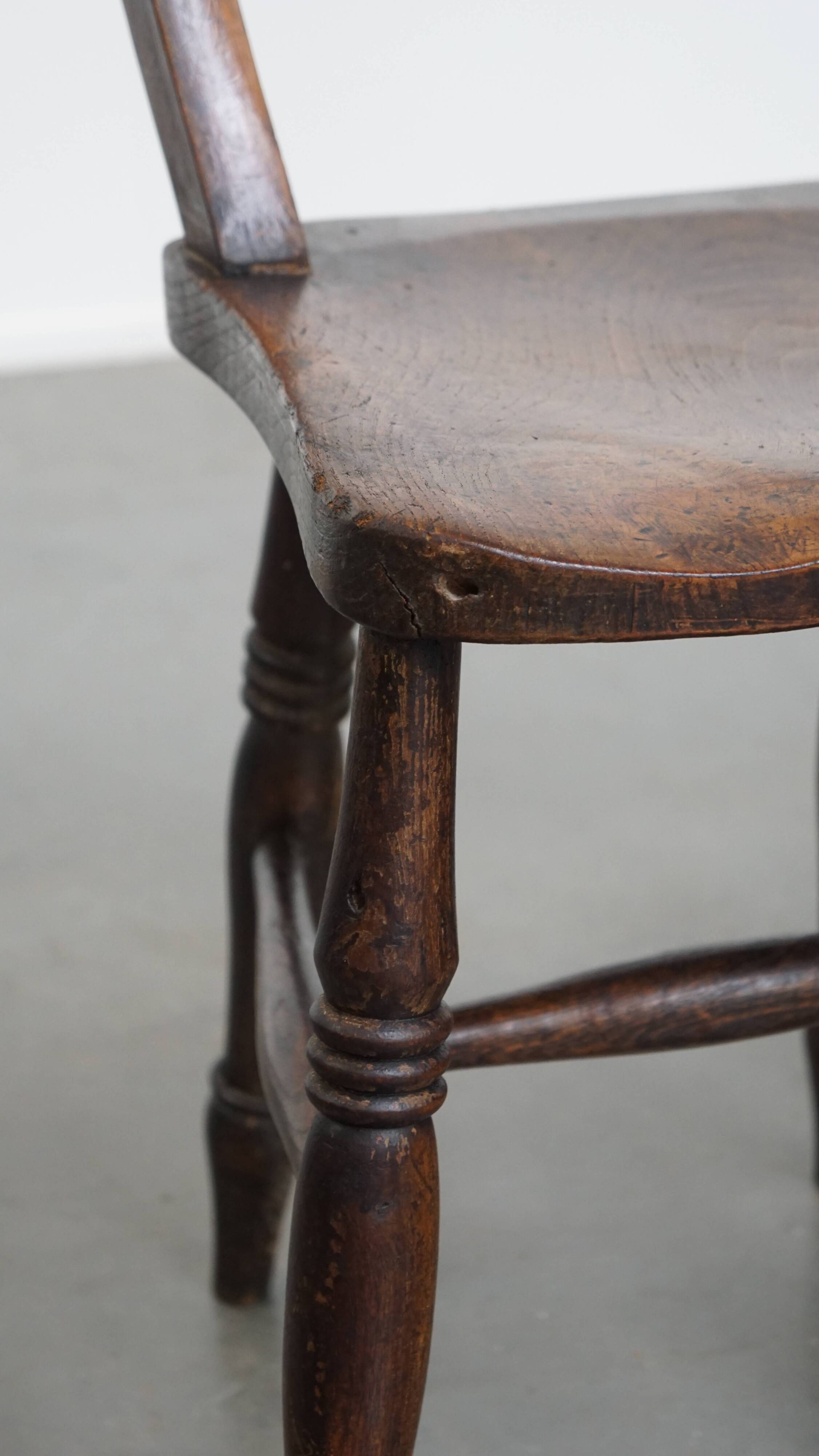 Set of 12 antique English Oxford dining/kitchen chairs