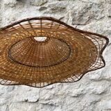 Vintage wicker pendant light