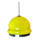 Grand luminaire suspendu en verre jaune de l'ère spatiale