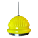 Grand luminaire suspendu en verre jaune de l'ère spatiale