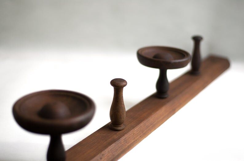 Wooden coat rack