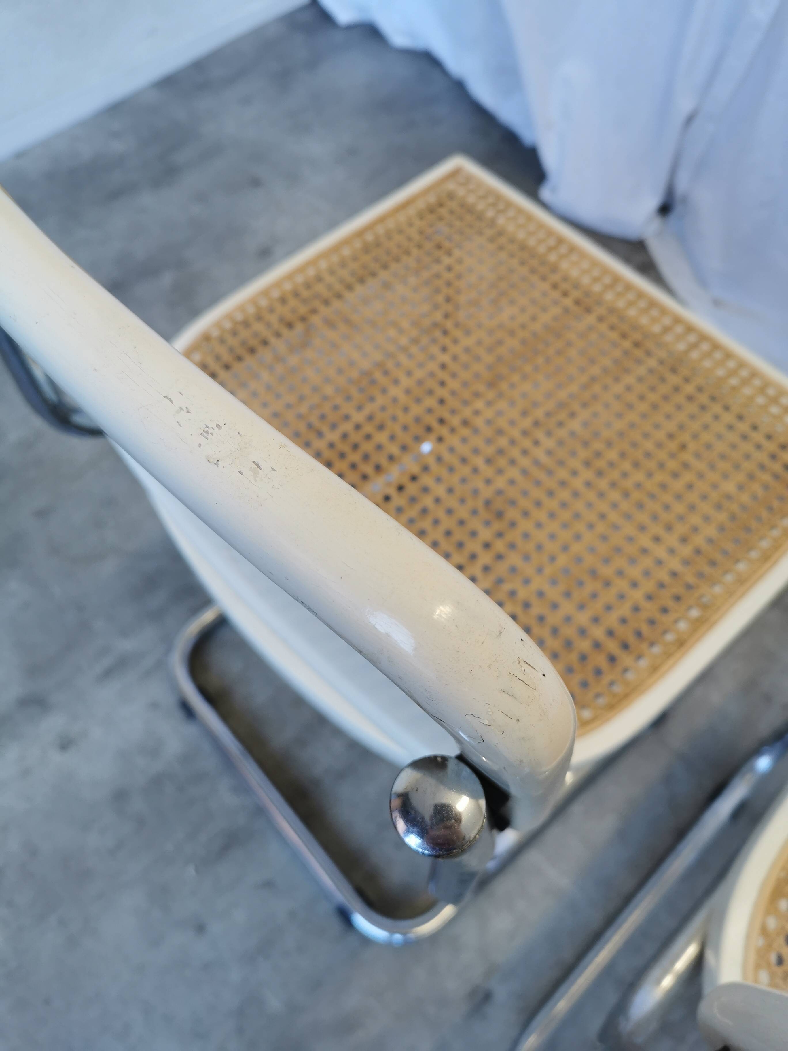 Ensemble de 2 chaises Cesca vintage de Marcel Breuer : chaises de salle à manger en osier style Mid-Century Modern