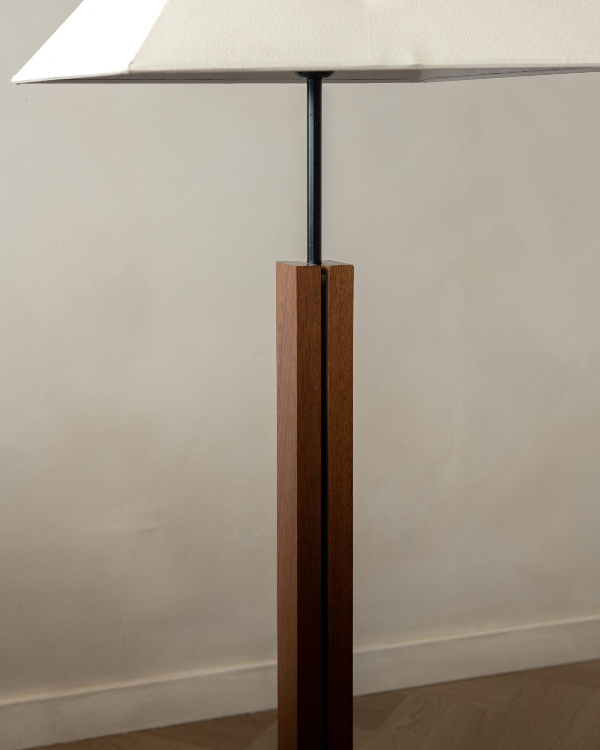 Postmodern Adjustable Wood Floor Lamp by Bellino, 1990s