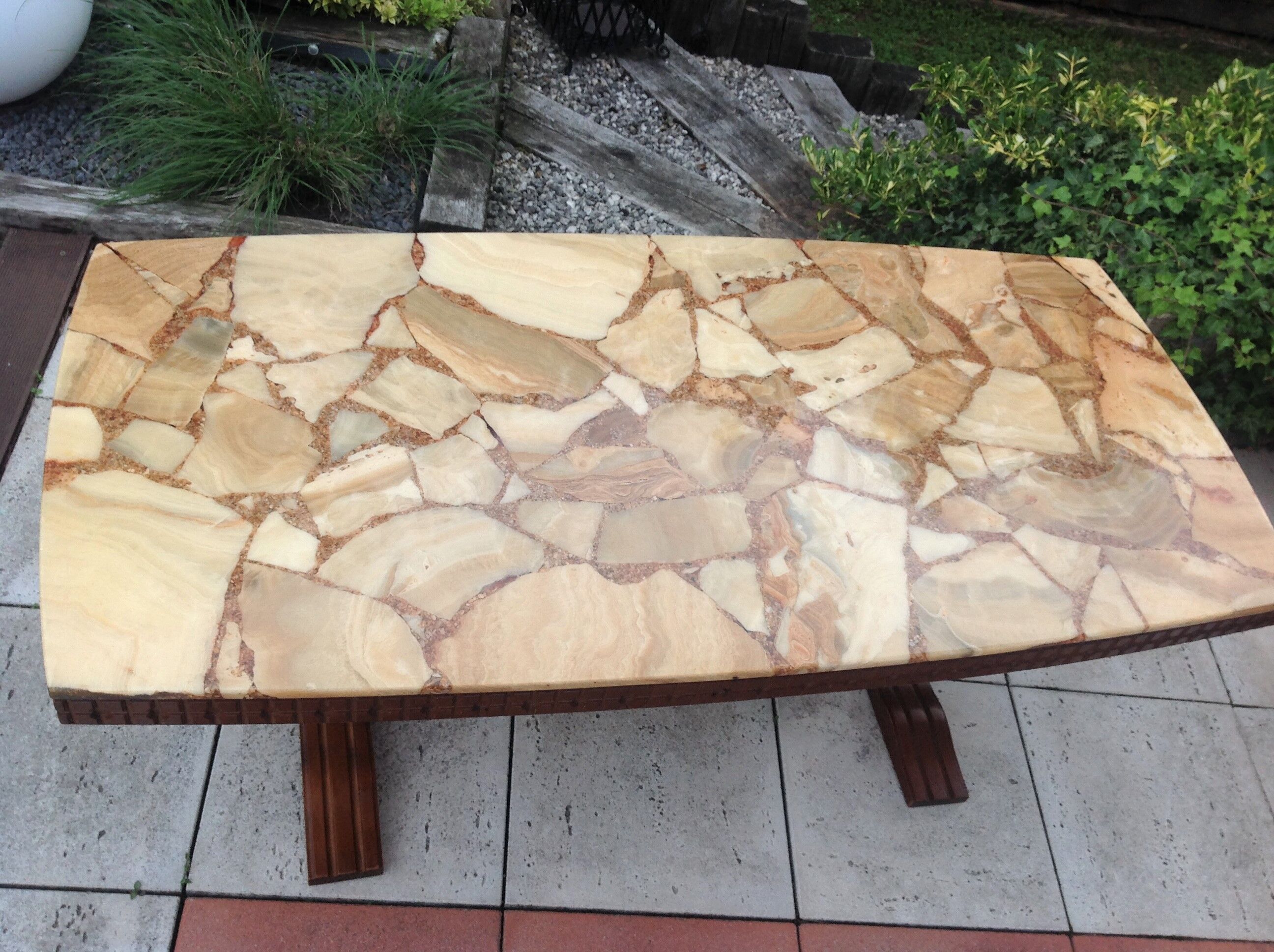 Vintage marble opus coffee table from the 60s-70s