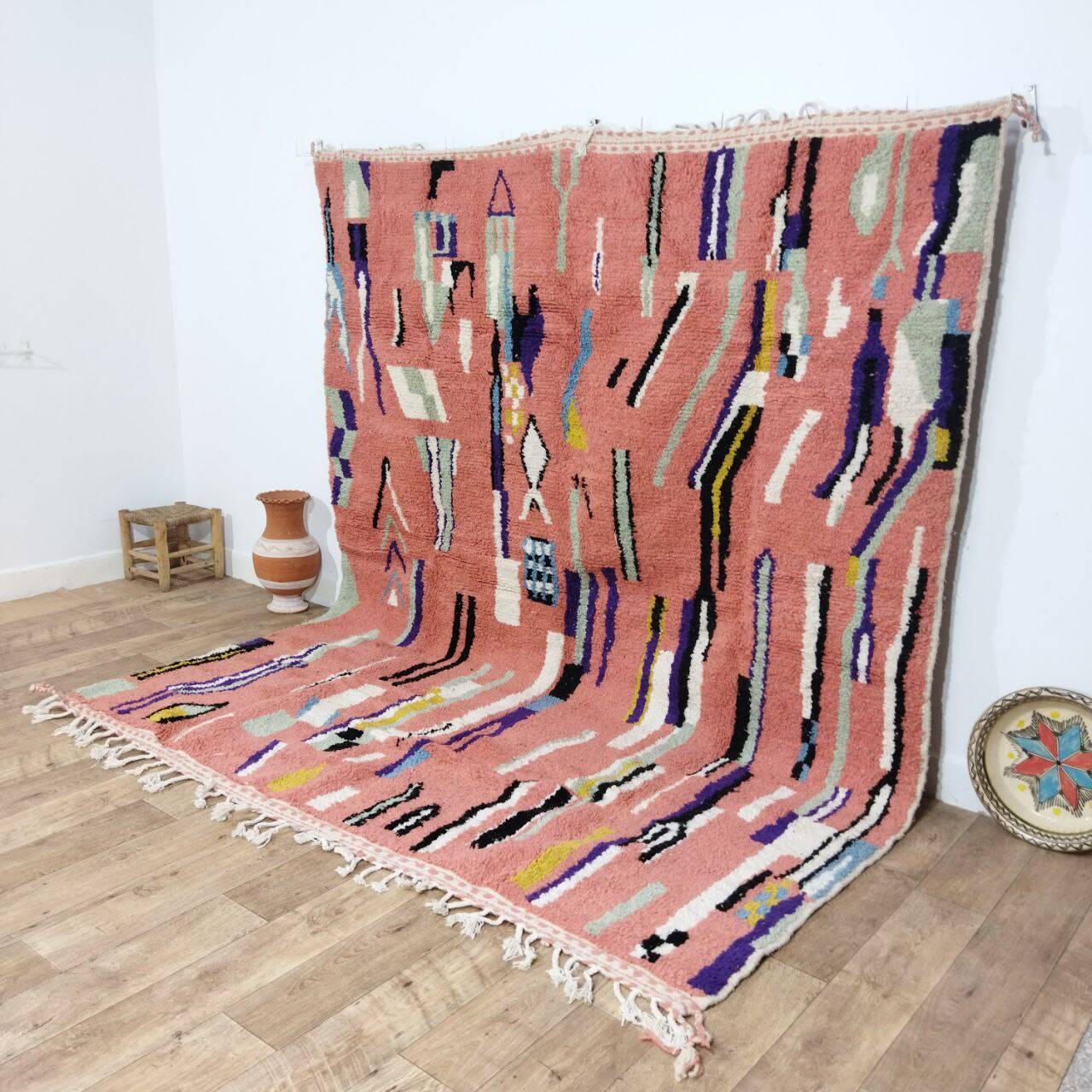 Handmade Moroccan Berber rug 290 X 237 CM