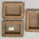 Suite of 3 paintings XIXth