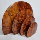 Door letters art deco bramble of walnut