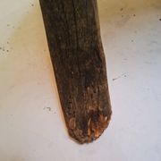 Sturdy Wabi Sabi chair in solid wood, 1950