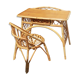 Office and matching chair in vintage rattan