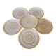 Set of 6 flat plates in stoneware Niderviller model Fauve from the 60s/70s.
