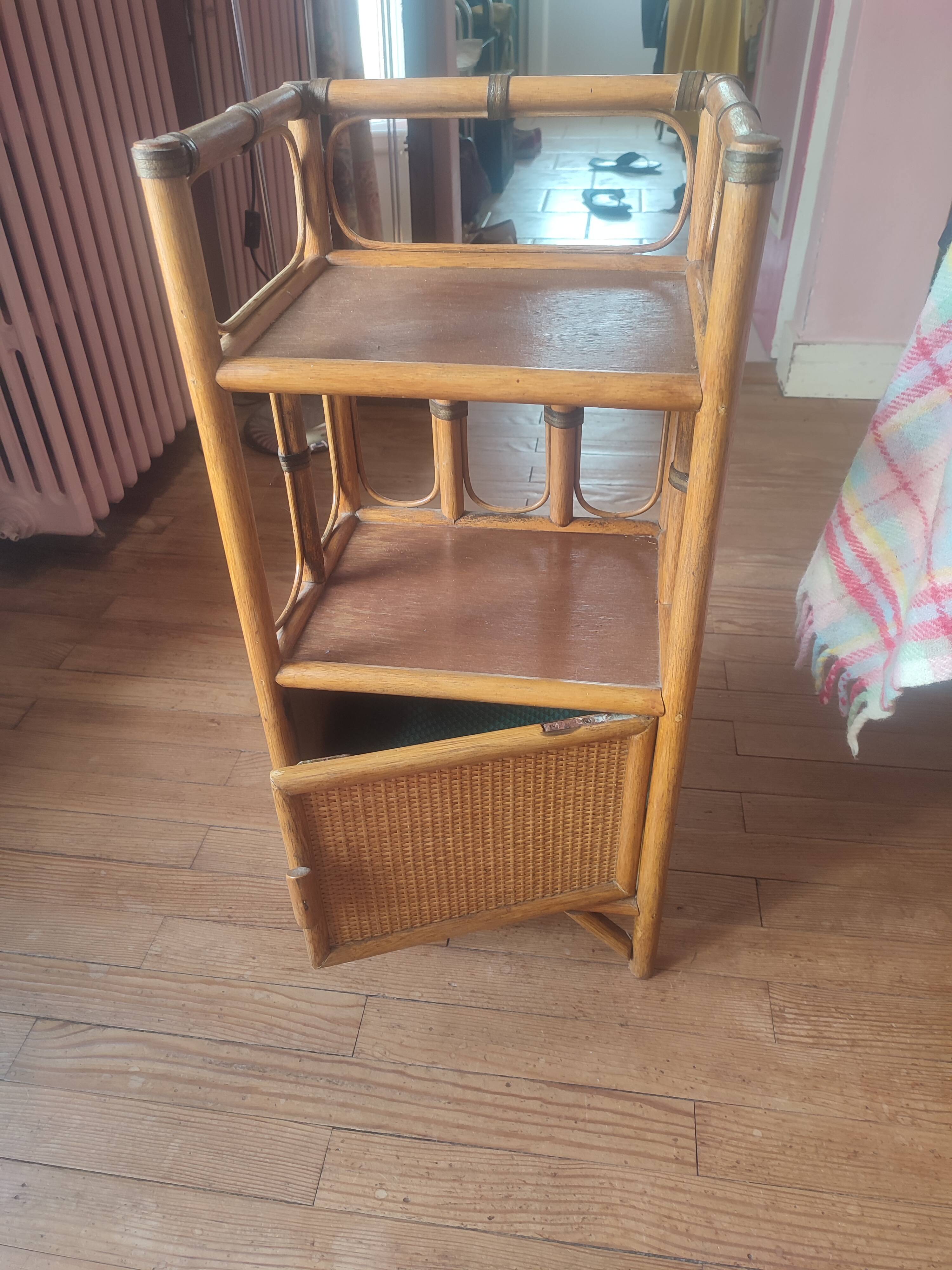 Rattan bedside table or small piece of furniture