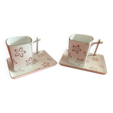 Claude Carpenet set mug square handle bamboo-tray bag holder